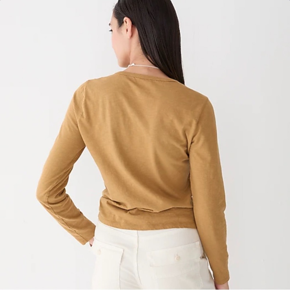 J. Crew NWT '90s Fitted Organic Slub Cotton Long-Sleeve T-Shirt - Picture 2 of 3
